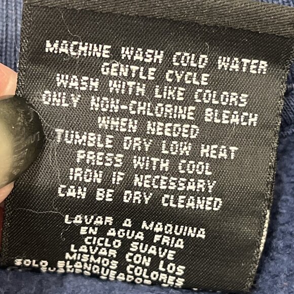 Polo Jeans Company Jacket Mens L Navy Blue Flag Embroidered Full Zip Preppy - Picture 7 of 9